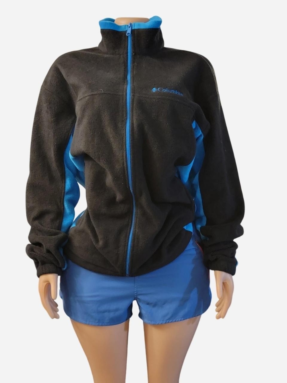 Columbia Black and Blue Full-Zip Women's Fleece Jacket